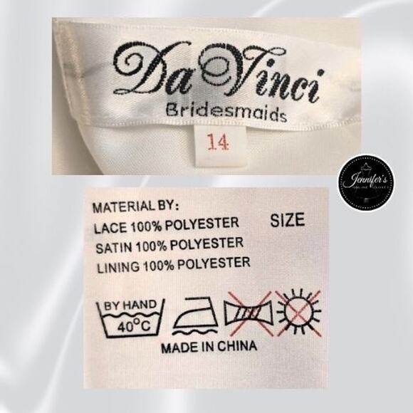 DaVinci White Chiffon Ruched V-Neck Beaded Waist & Strap Floor Length Dress 14 - Picture 11 of 16